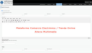 Plataforma Comercio Electrónico Aitana Multimedia